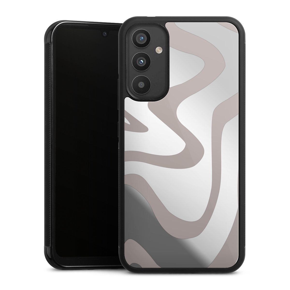 Trendy Lines Brown Transparent