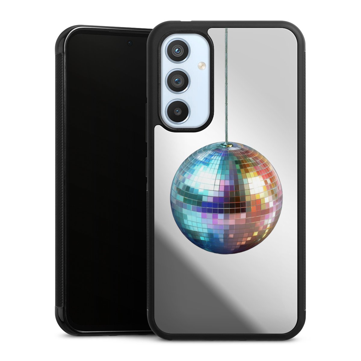 Disco Balls Party Blue Gold Transparent with AI