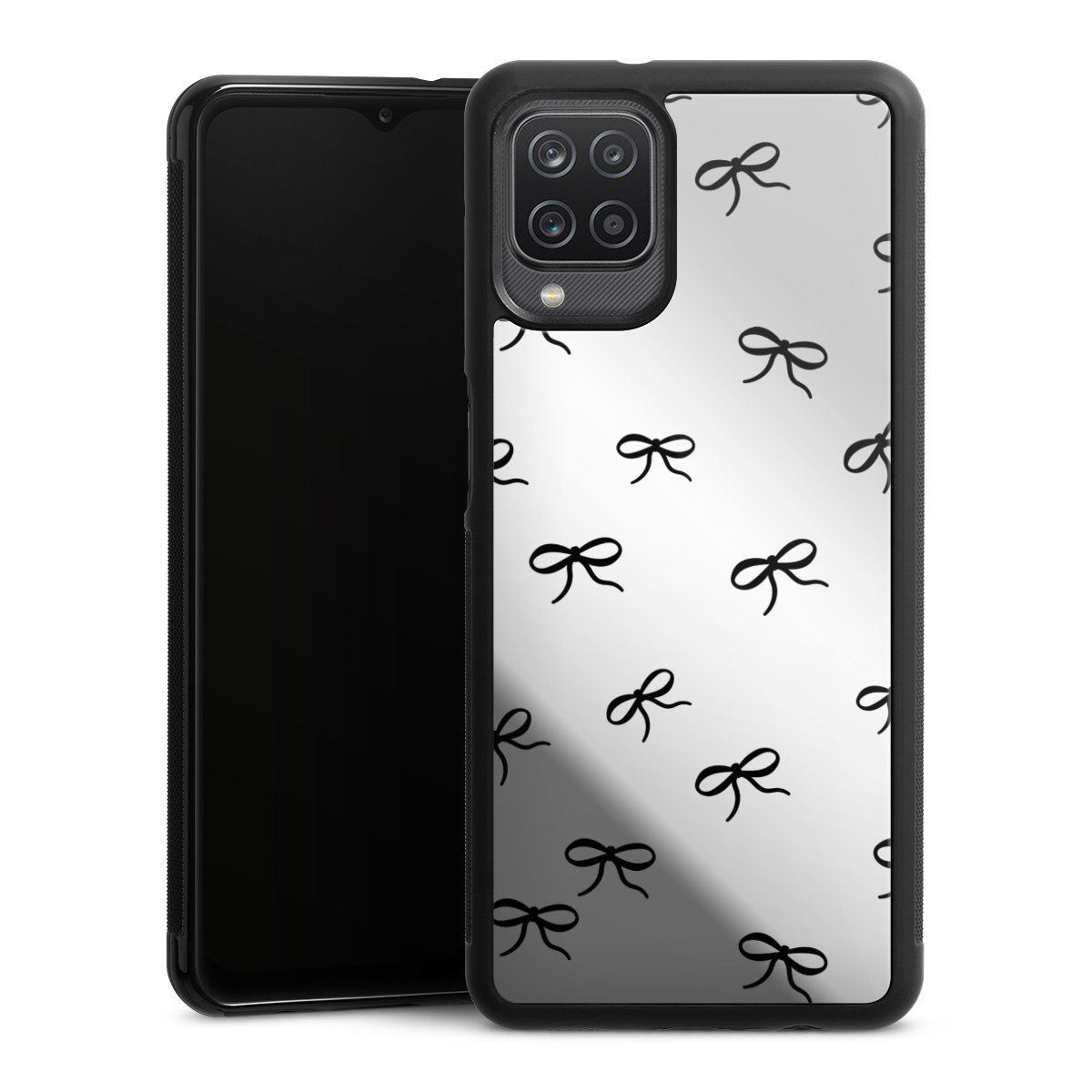 Bows Black Pattern Transparent