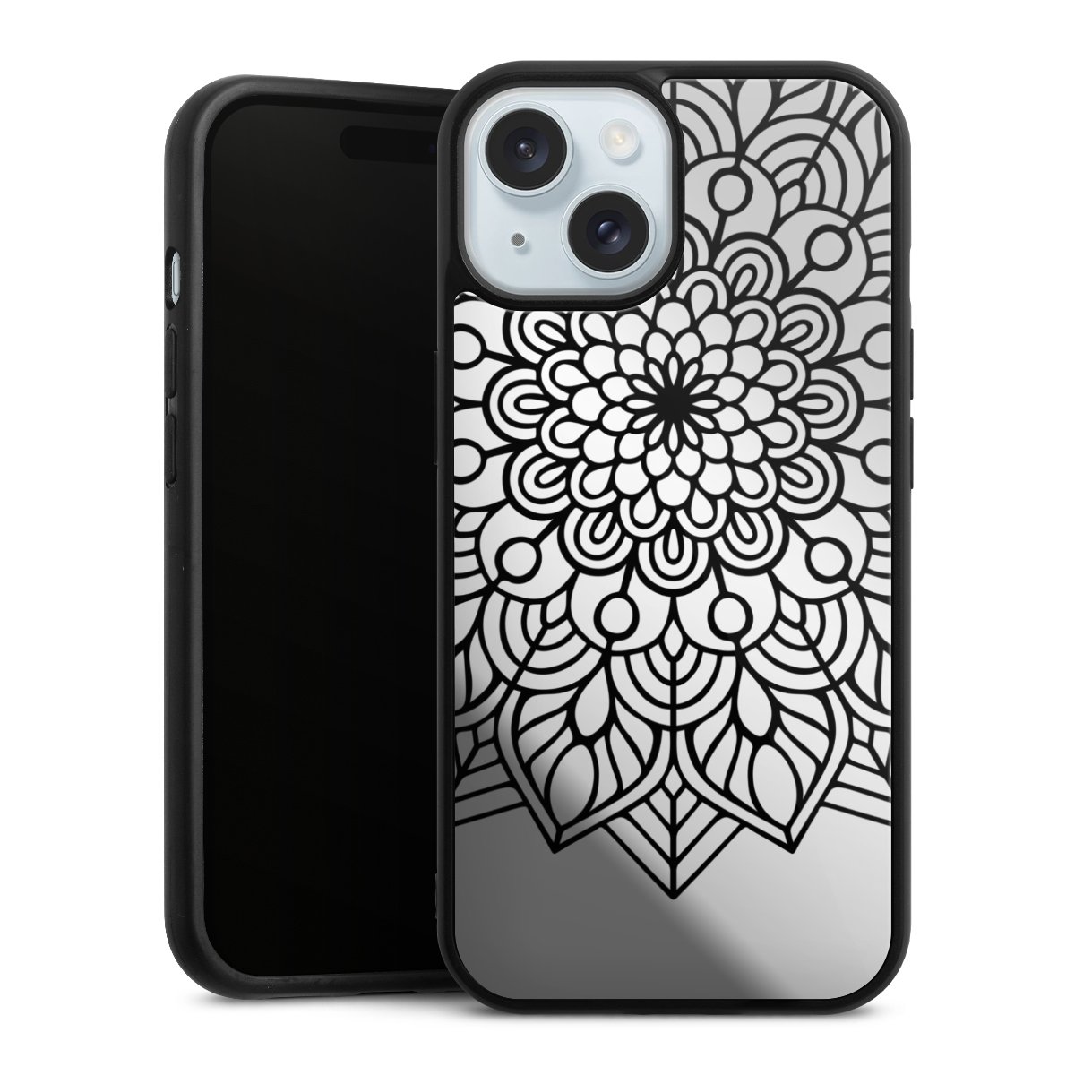 Indian Mandala Schwarz ohne Hintergrund