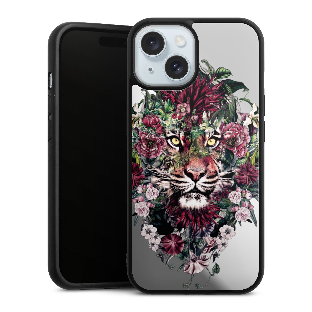 Tigre floral sans fond