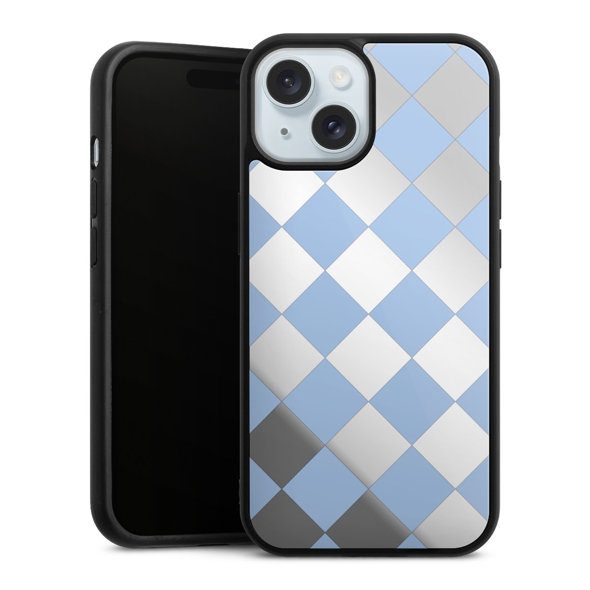 Checked Pattern Light Blue without Background