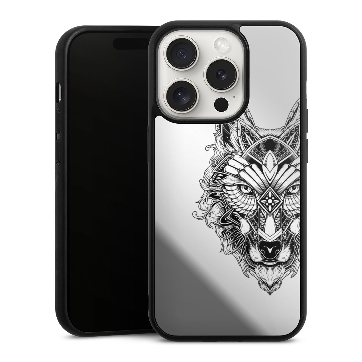 Wolf Mandala ohne Hintergrund