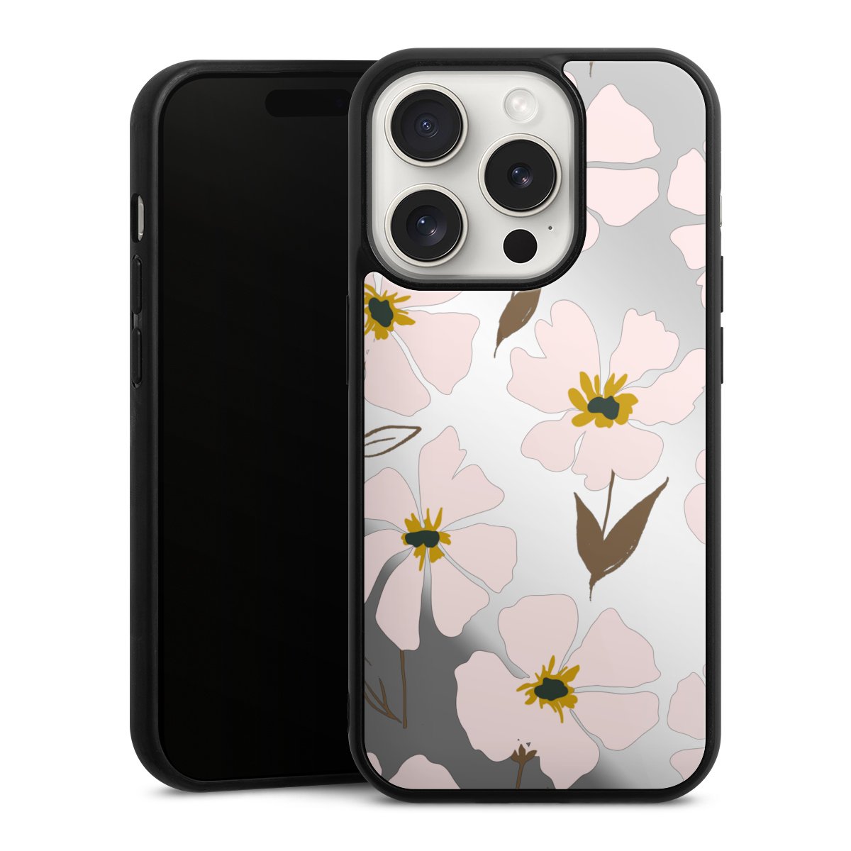 Simple Pastell Flowers Rose Transparent