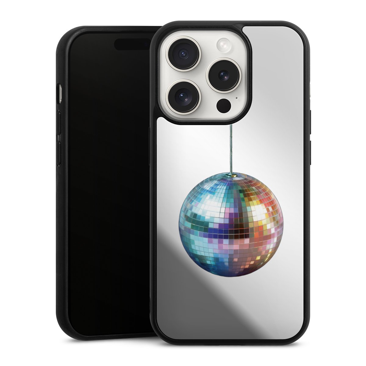 Disco Balls Party Blue Gold Transparent with AI