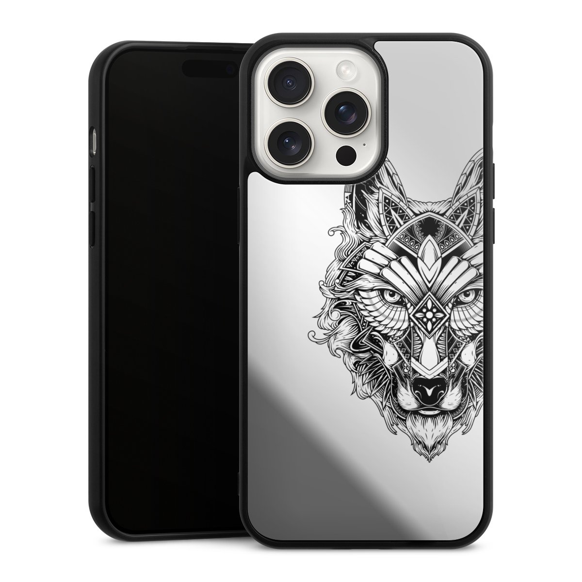 Wolf Mandala ohne Hintergrund