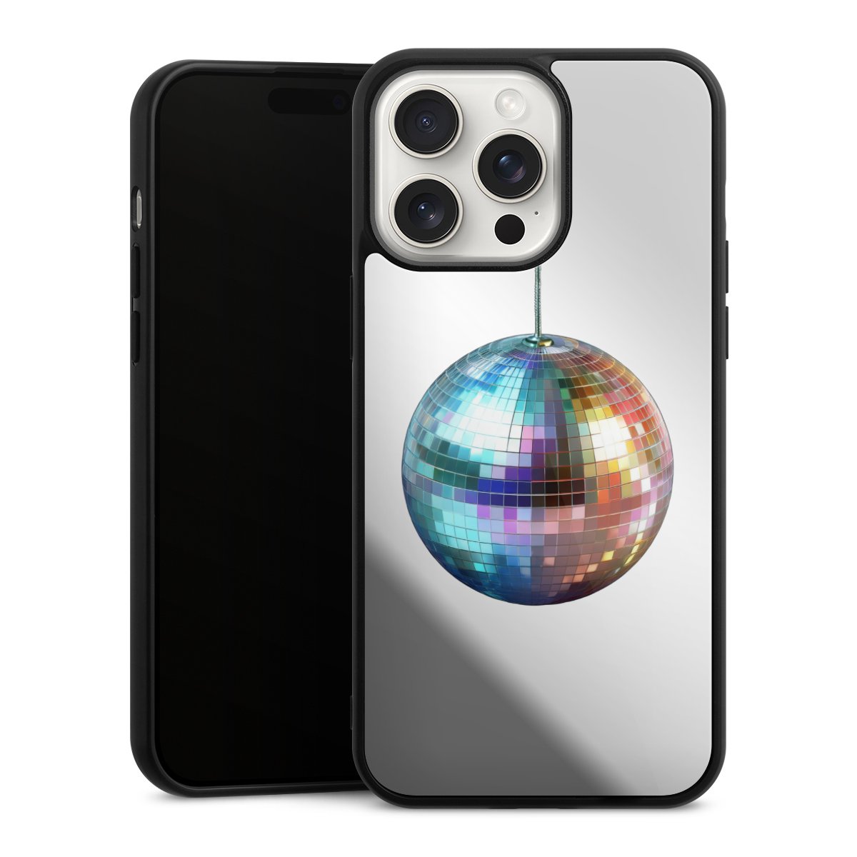 Disco Balls Party Blue Gold Transparent with AI
