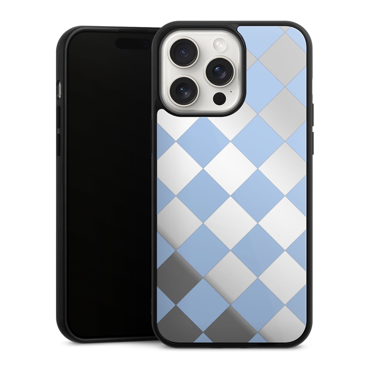 Checked Pattern Light Blue without Background