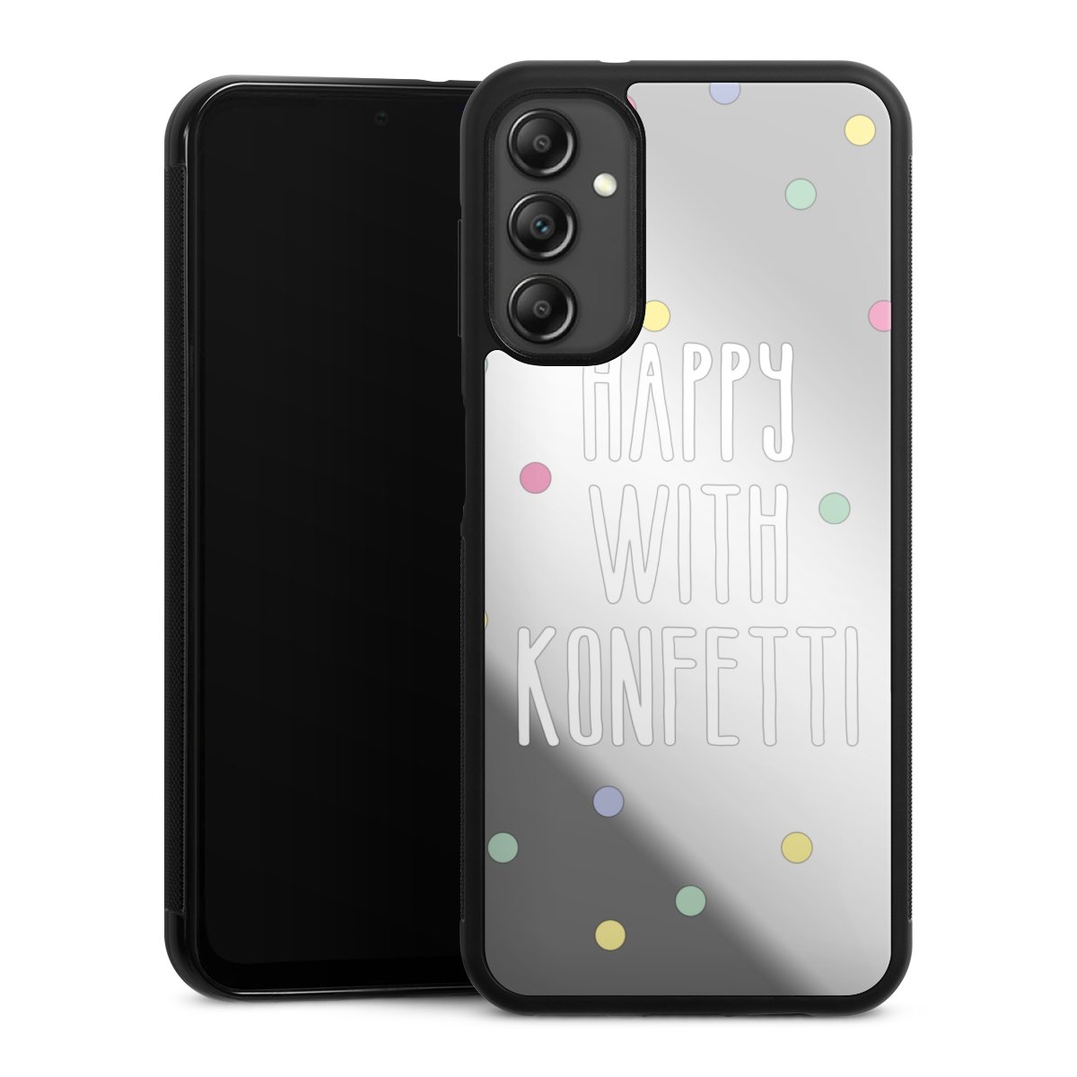 Happy with Konfetti White ohne Hintergrund