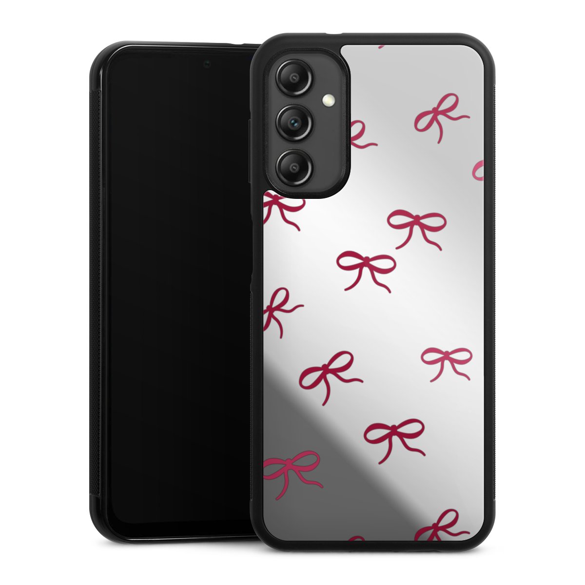 Schleifen Muster Rot