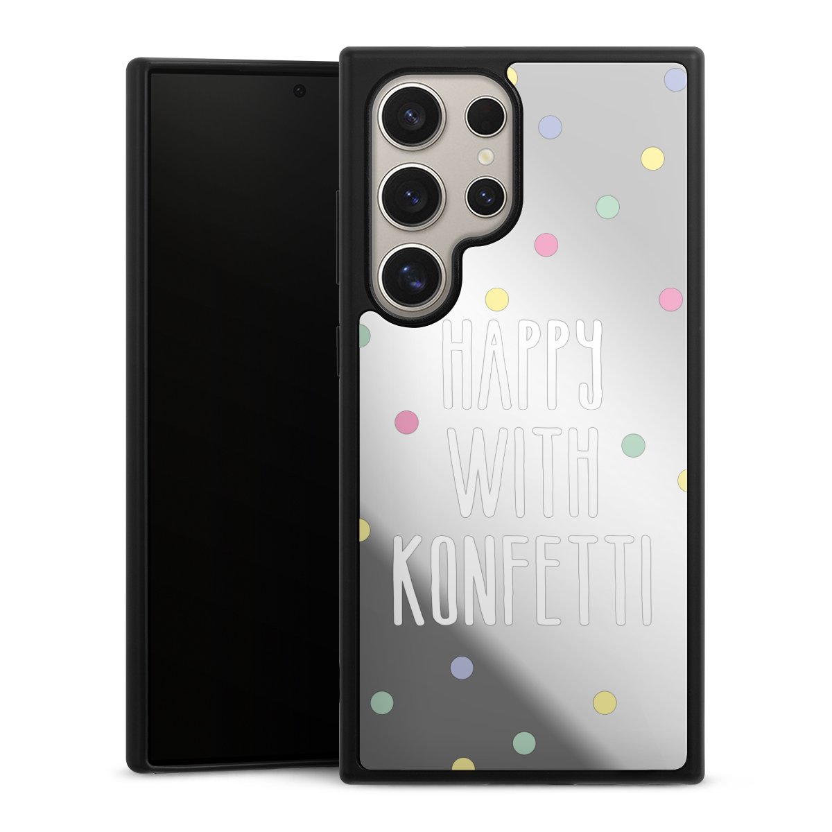 Happy with Konfetti White ohne Hintergrund