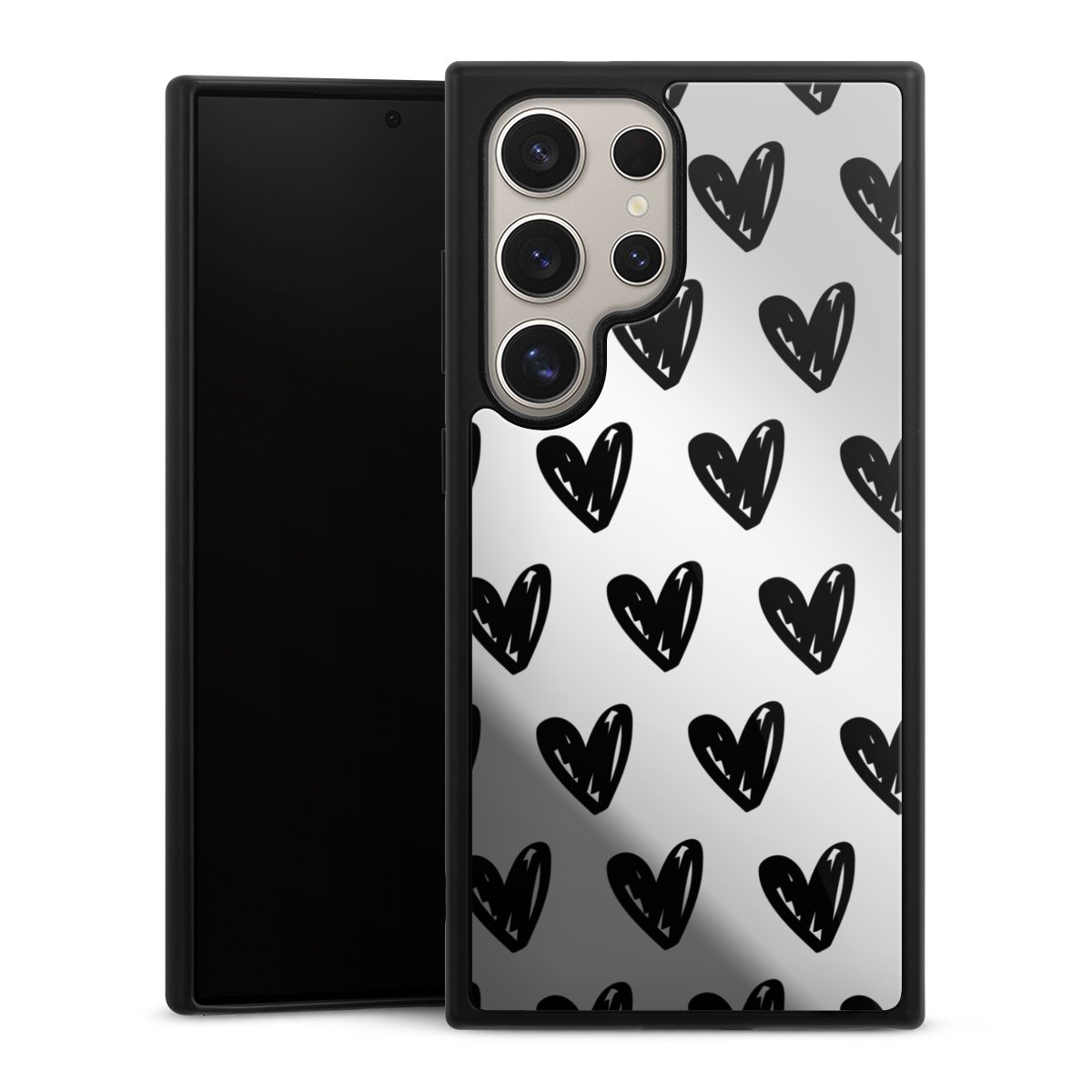 Herzen Schwarz ohne Hintergrund