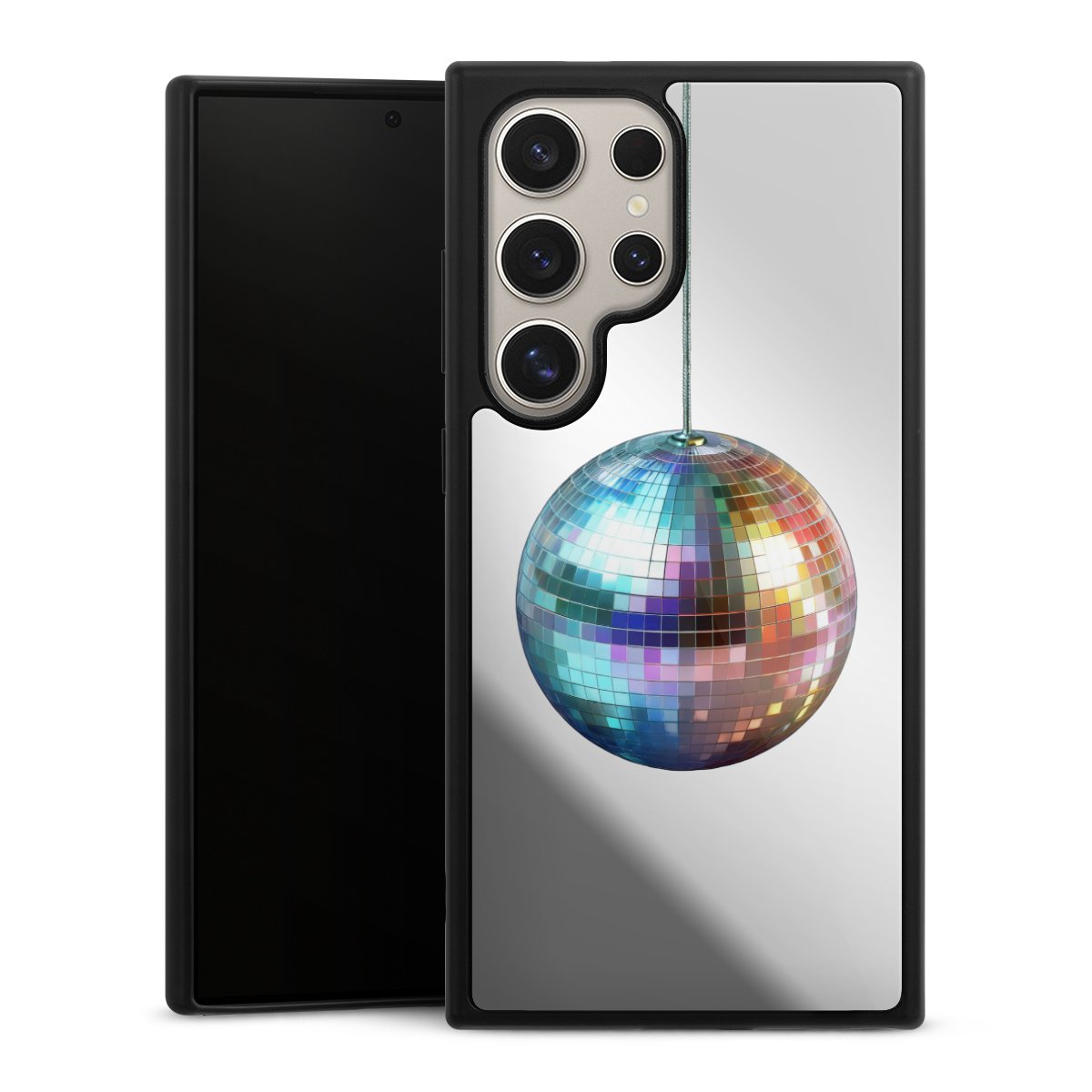 Disco Balls Party Blue Gold Transparent with AI