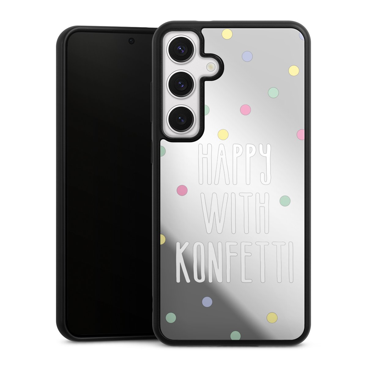Happy with Konfetti White ohne Hintergrund