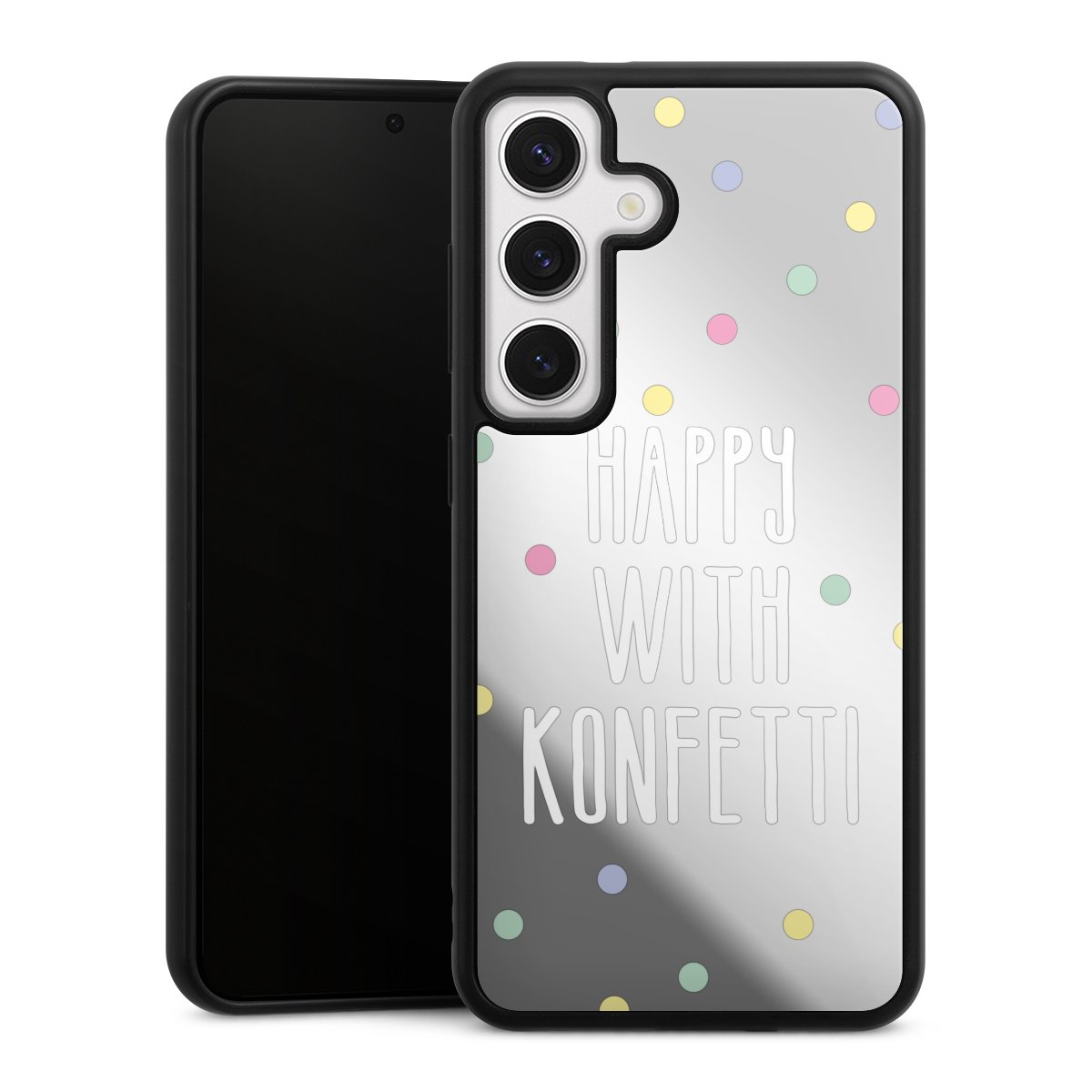 Happy with Konfetti White ohne Hintergrund