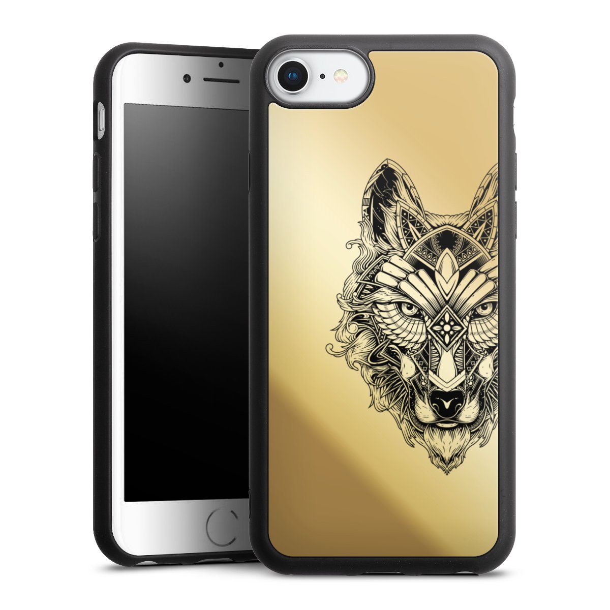 Wolf Mandala ohne Hintergrund