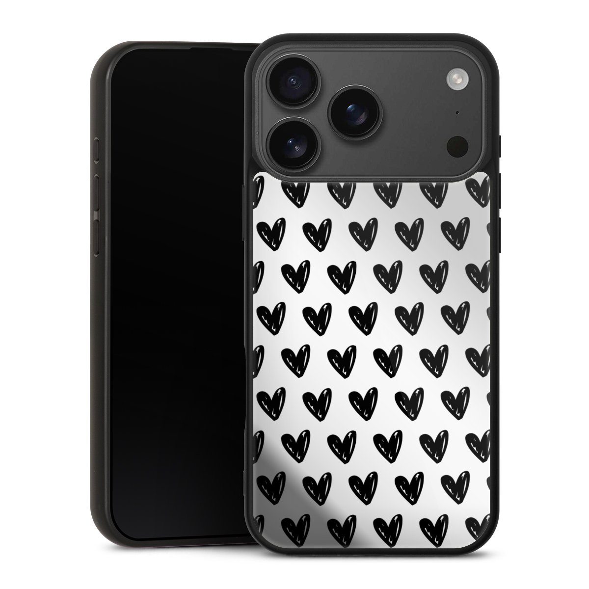 Herzen Schwarz ohne Hintergrund