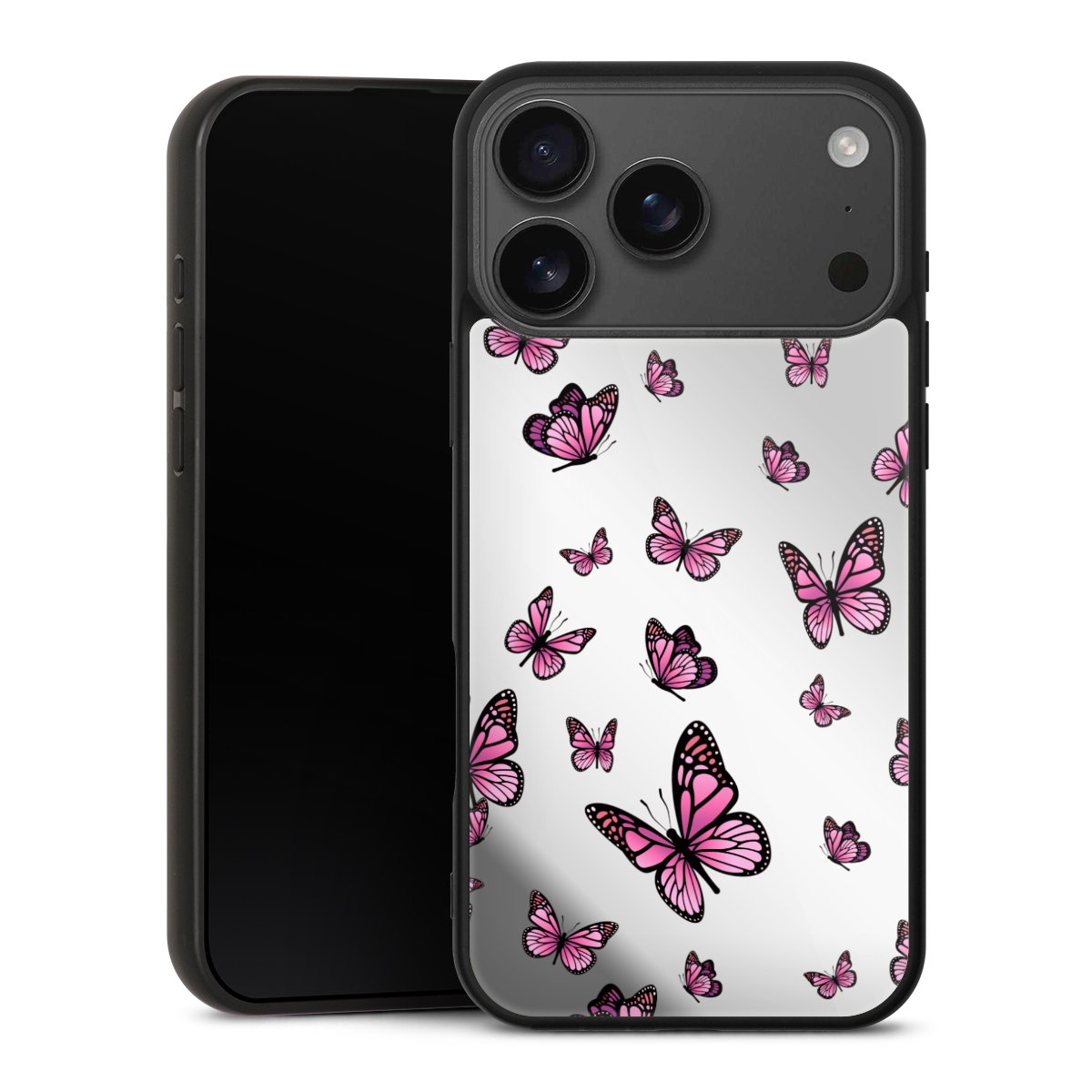 Papillons roses sans Fond