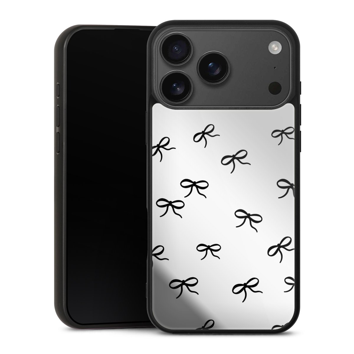 Bows Black Pattern Transparent