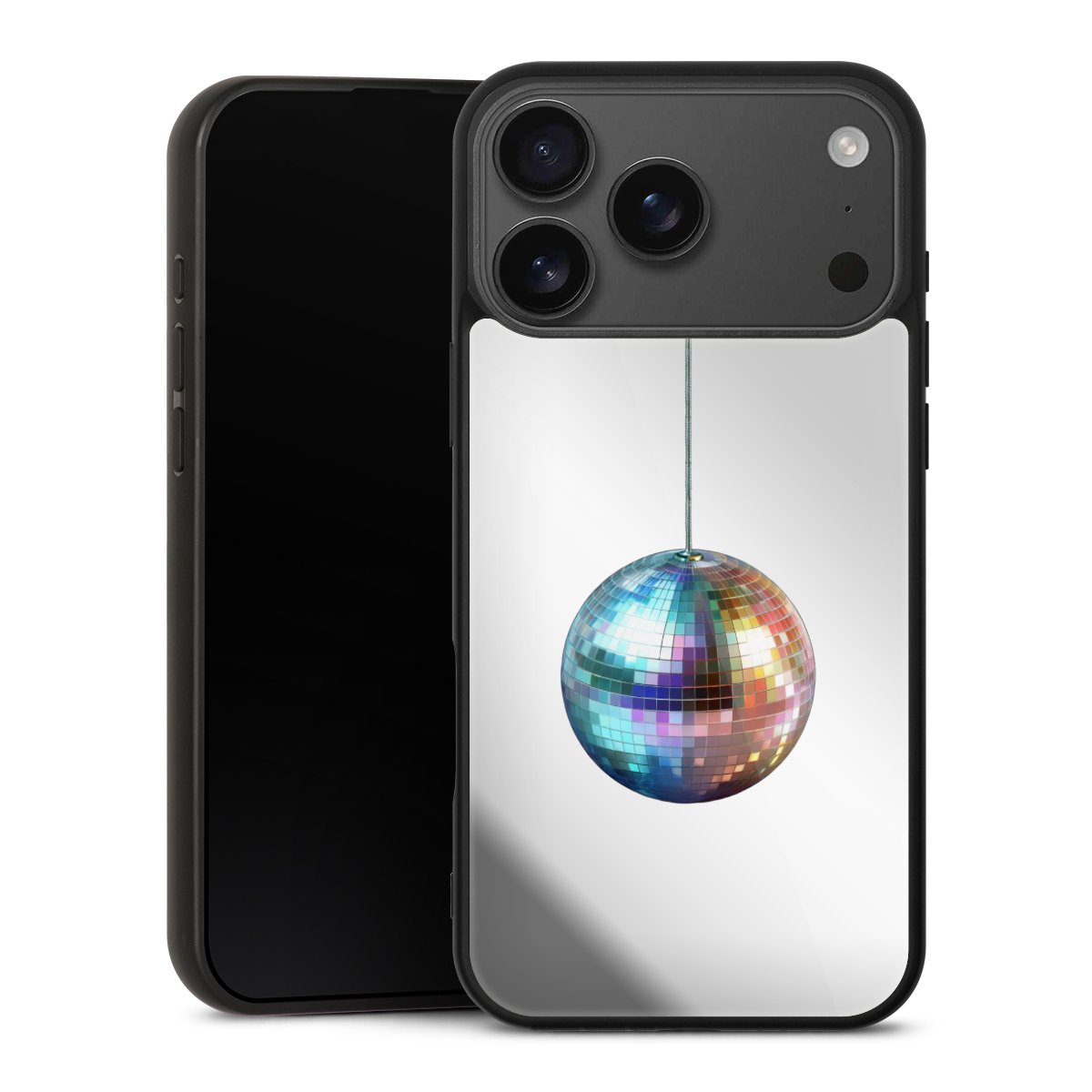 Disco Balls Party Blue Gold Transparent with AI