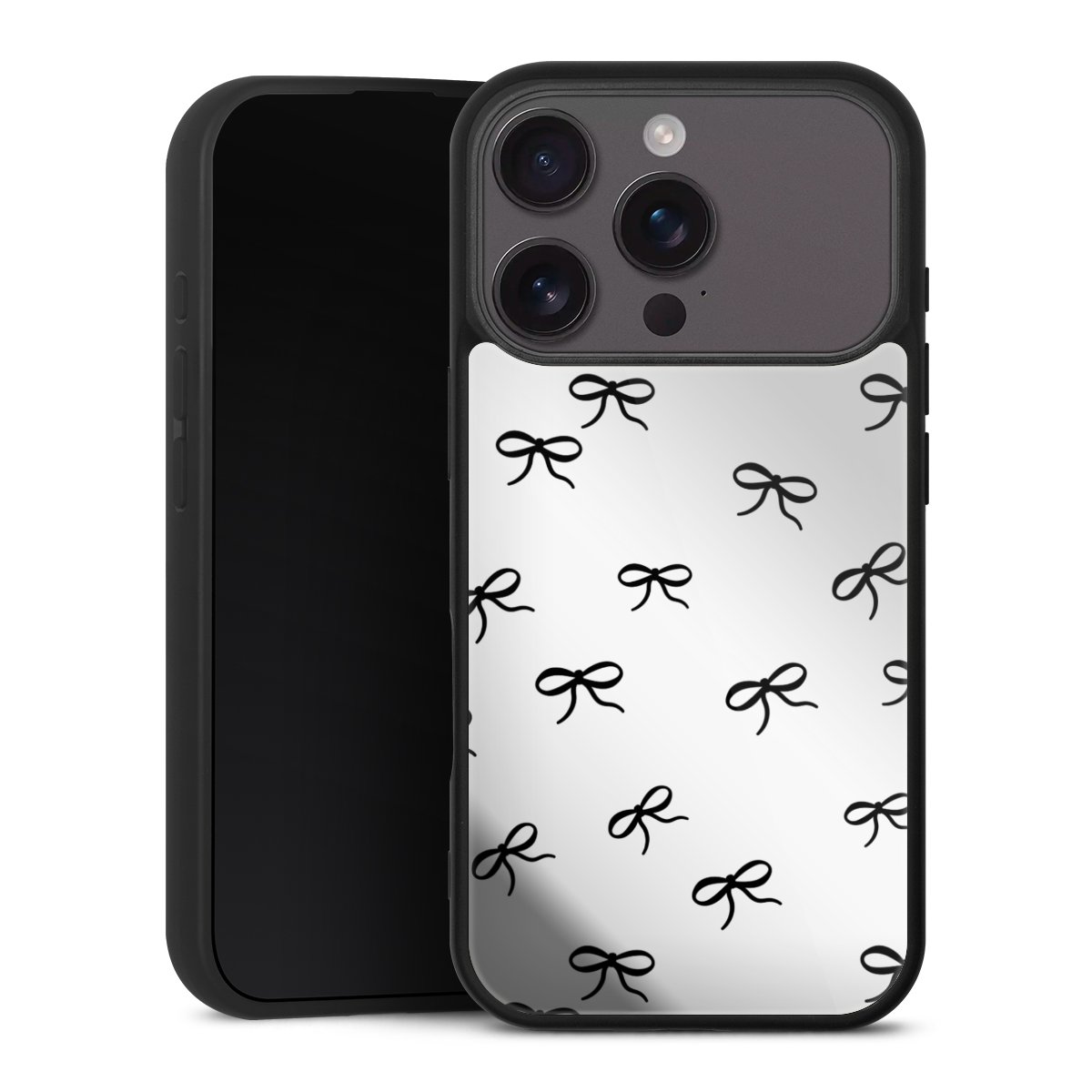 Bows Black Pattern Transparent