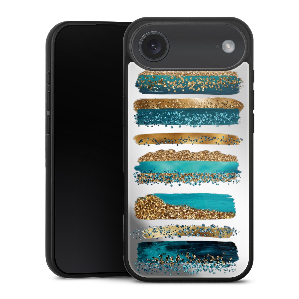 Strisce effetto glitter blu