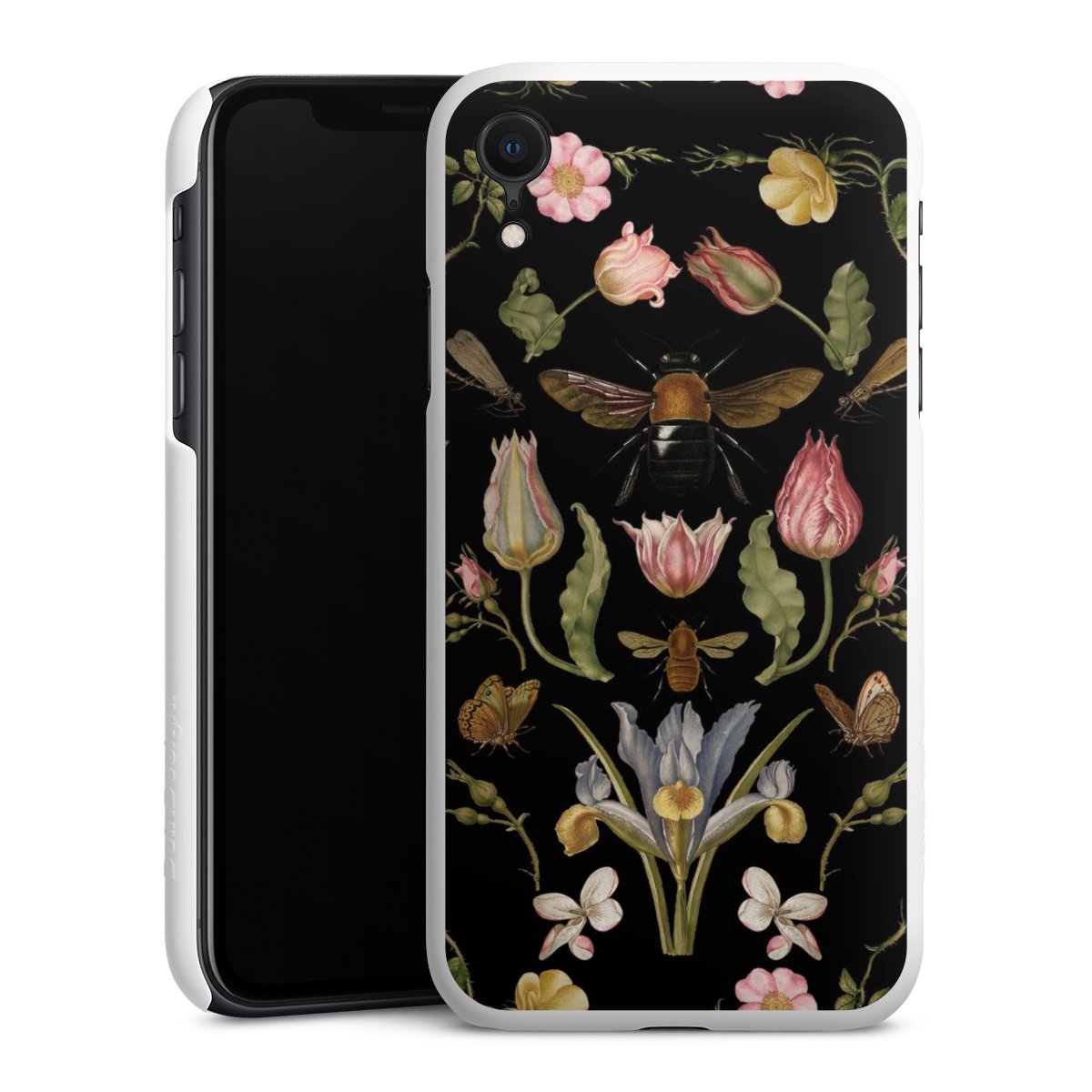 Wildblumen und Biene Schwarz