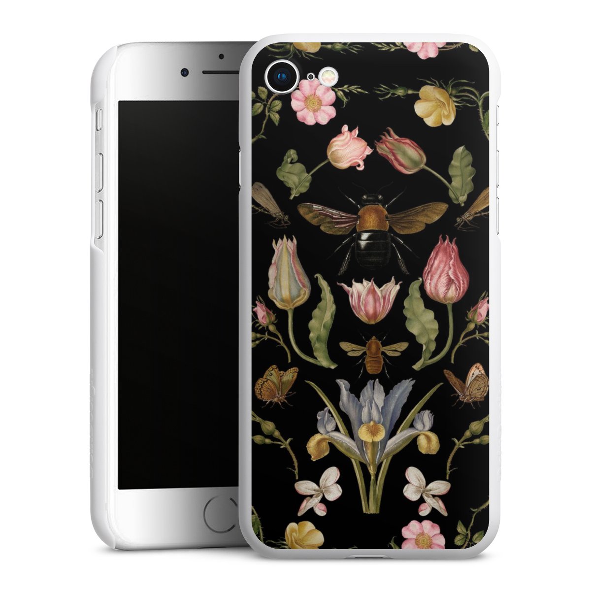 Wildblumen und Biene Schwarz