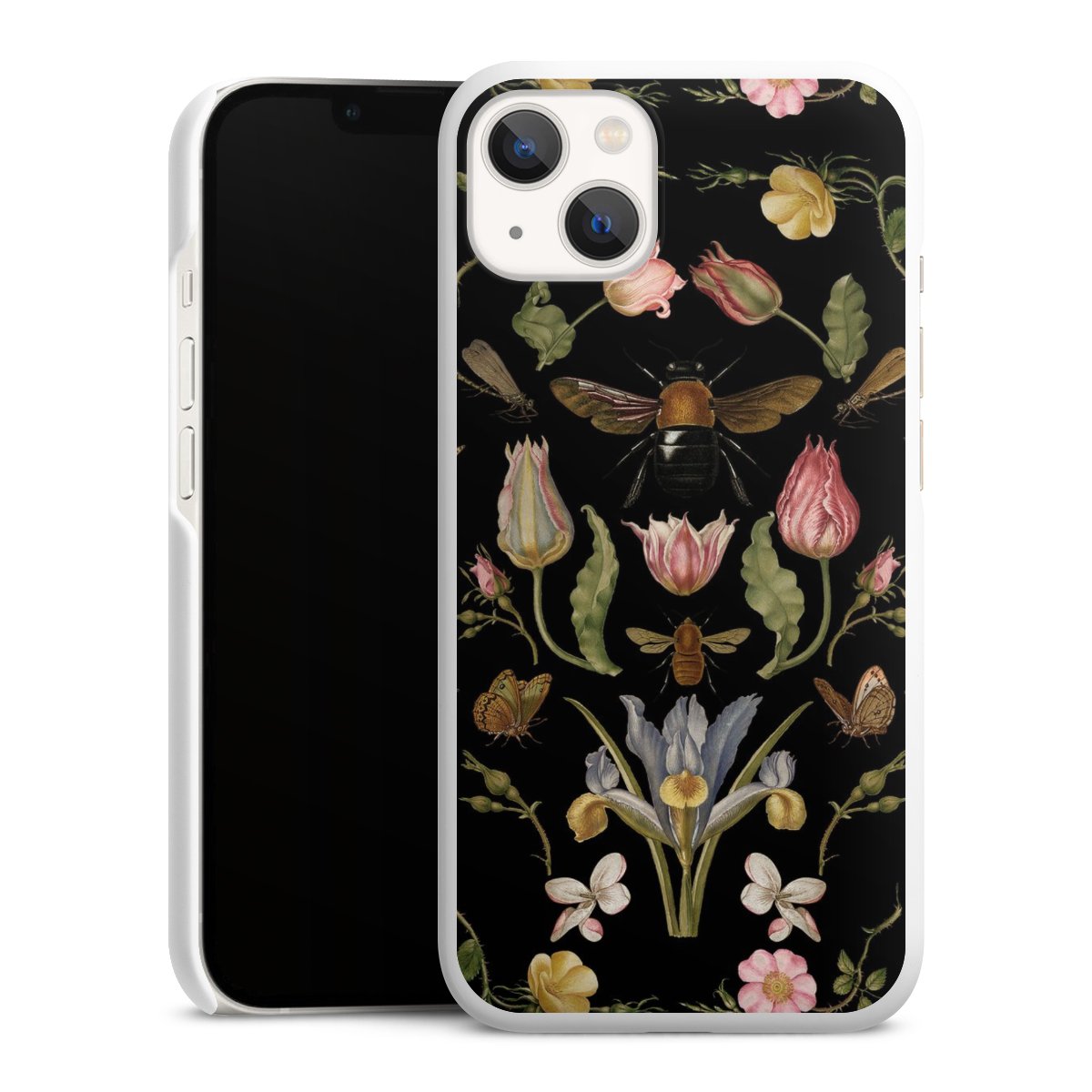 Wildblumen und Biene Schwarz