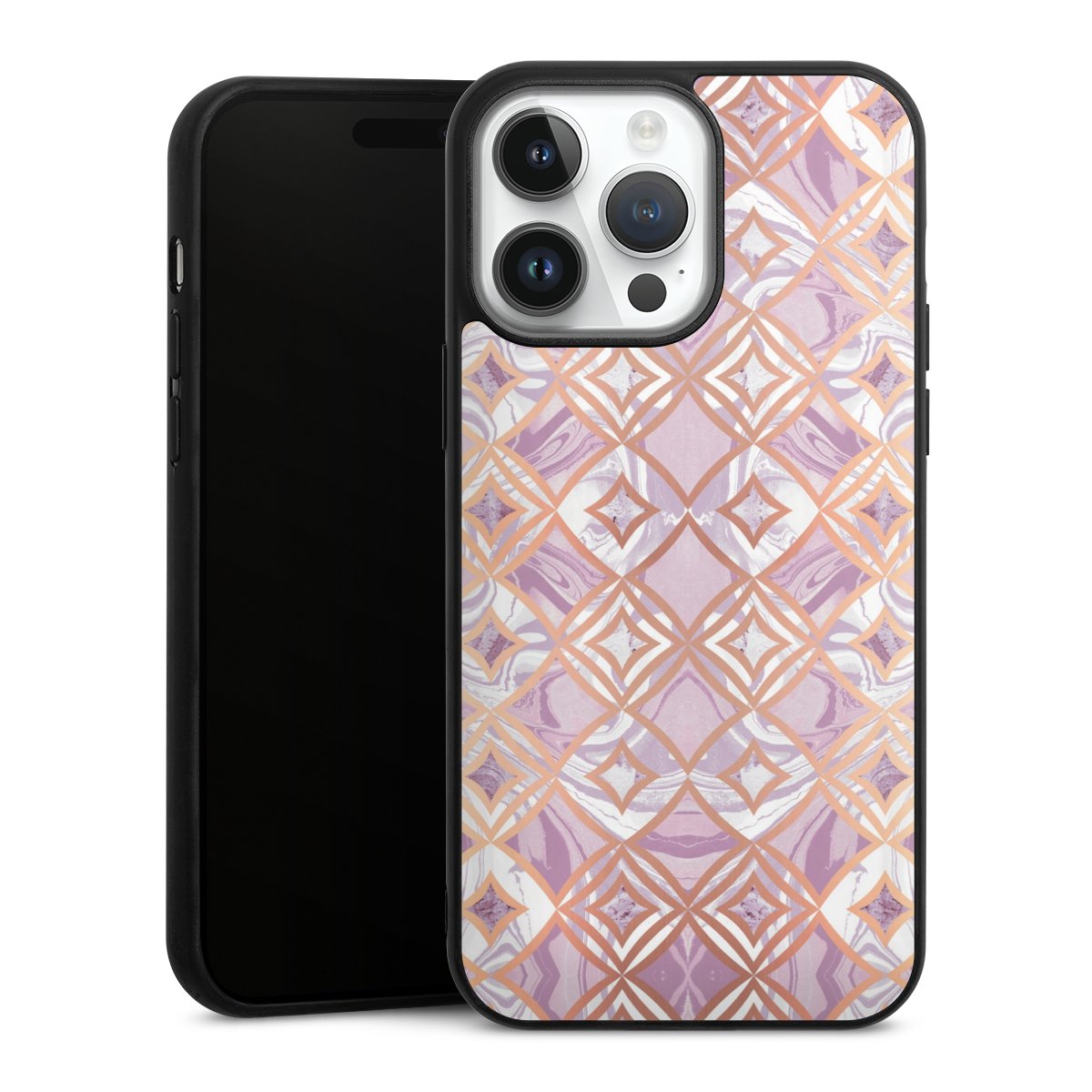 Rosa-goldene rhombische Marmorfliesen