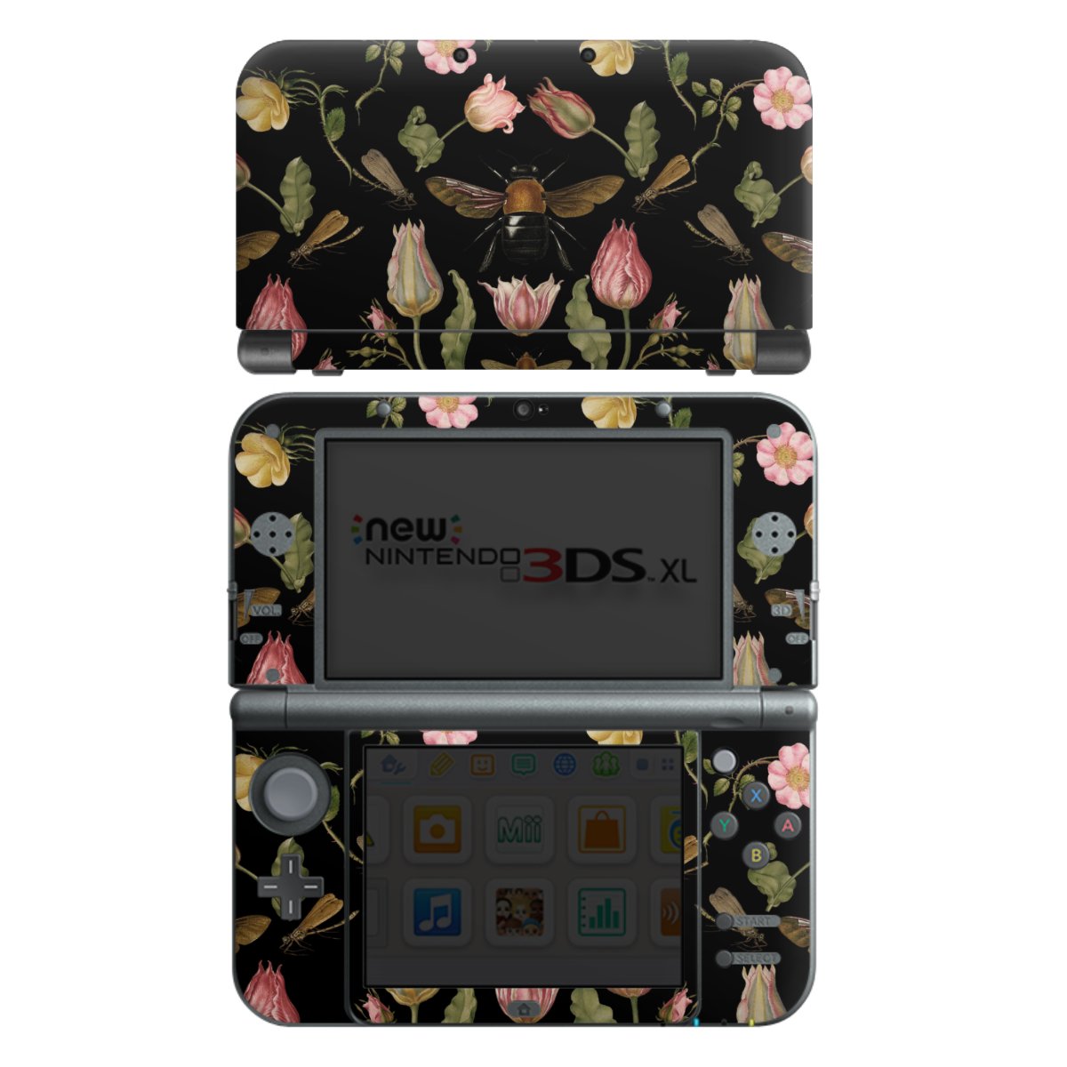 Veldbloemen en Bijen Zwart