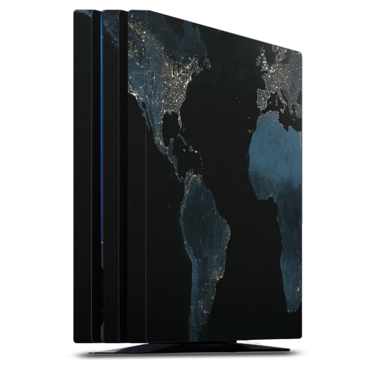 Mappa del mondo con luce notturna