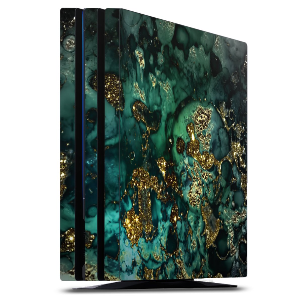 Aspetto marmorizzato ciano glitterato