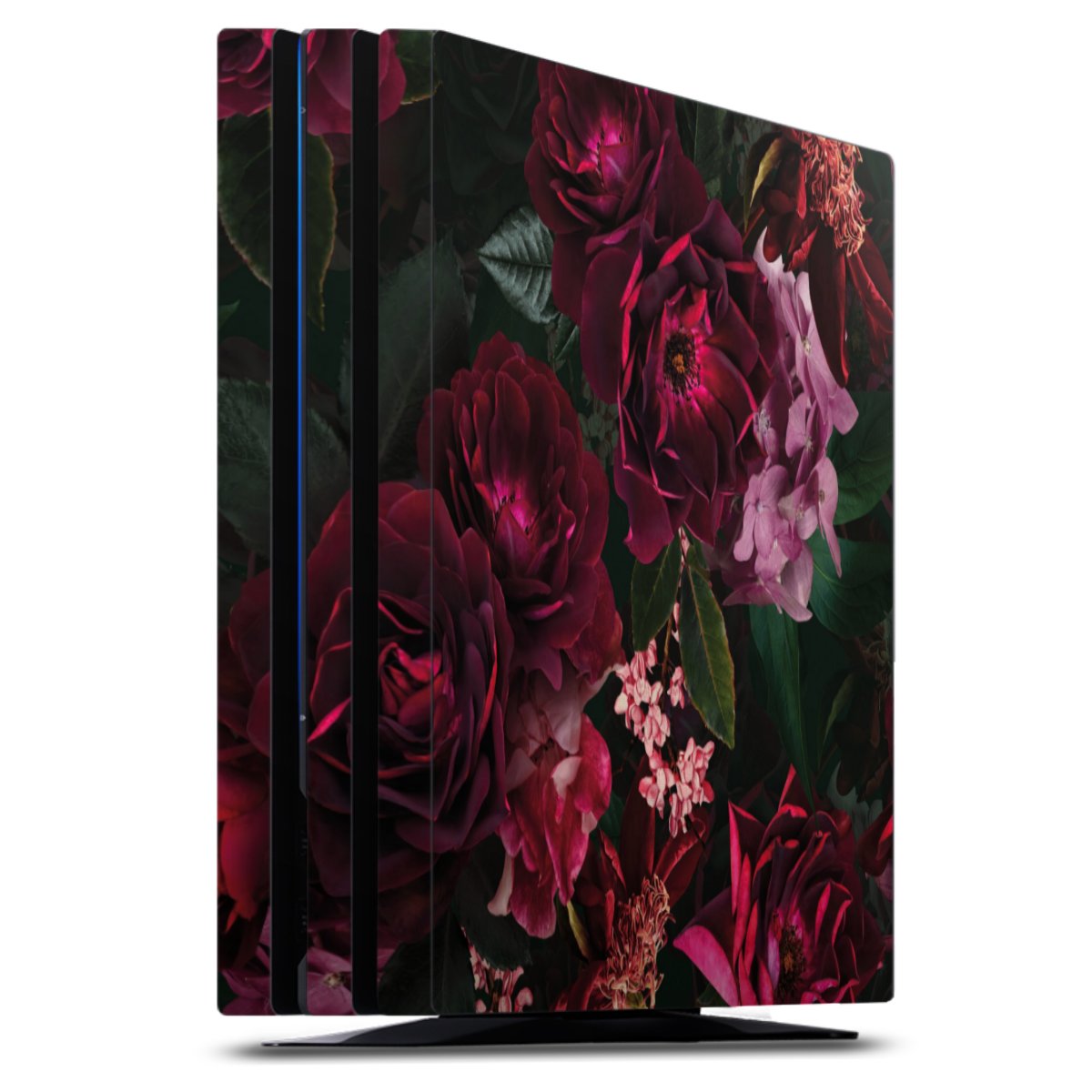 Fleurs rouge foncé et roses