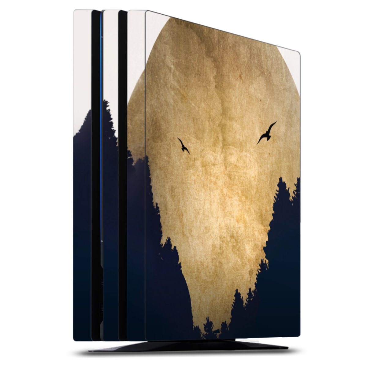 Deux oiseaux et la lune