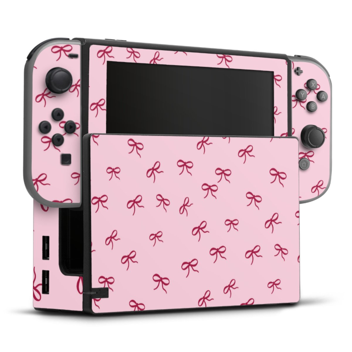 Schleifen Muster Rot Pink