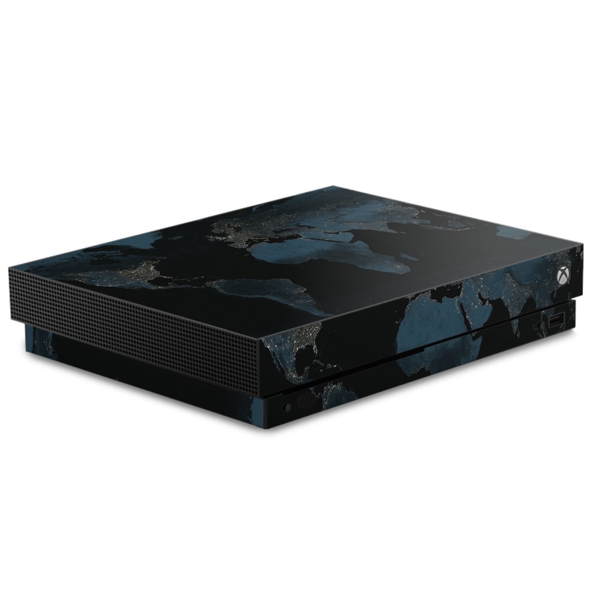 Mappa del mondo con luce notturna