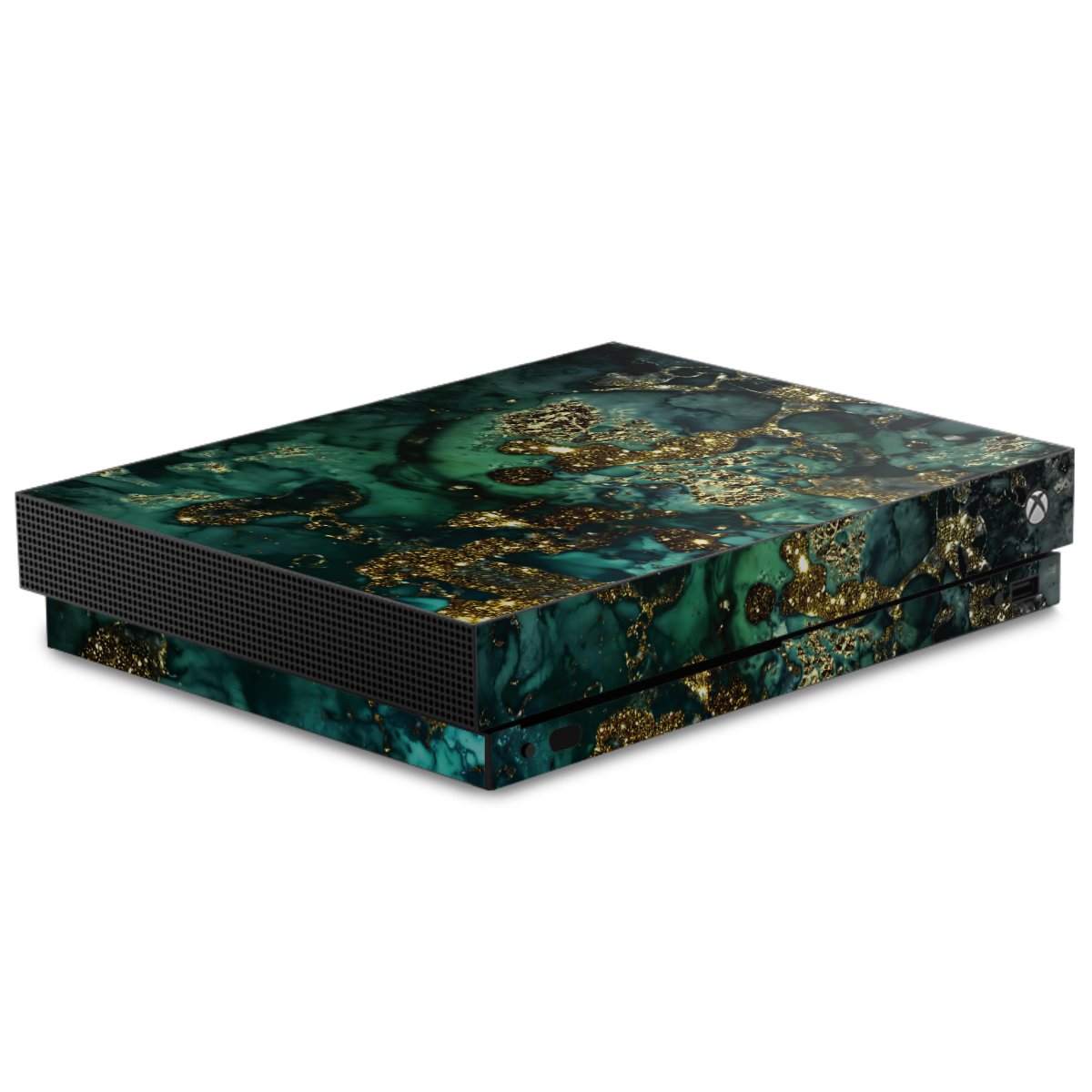 Aspetto marmorizzato ciano glitterato