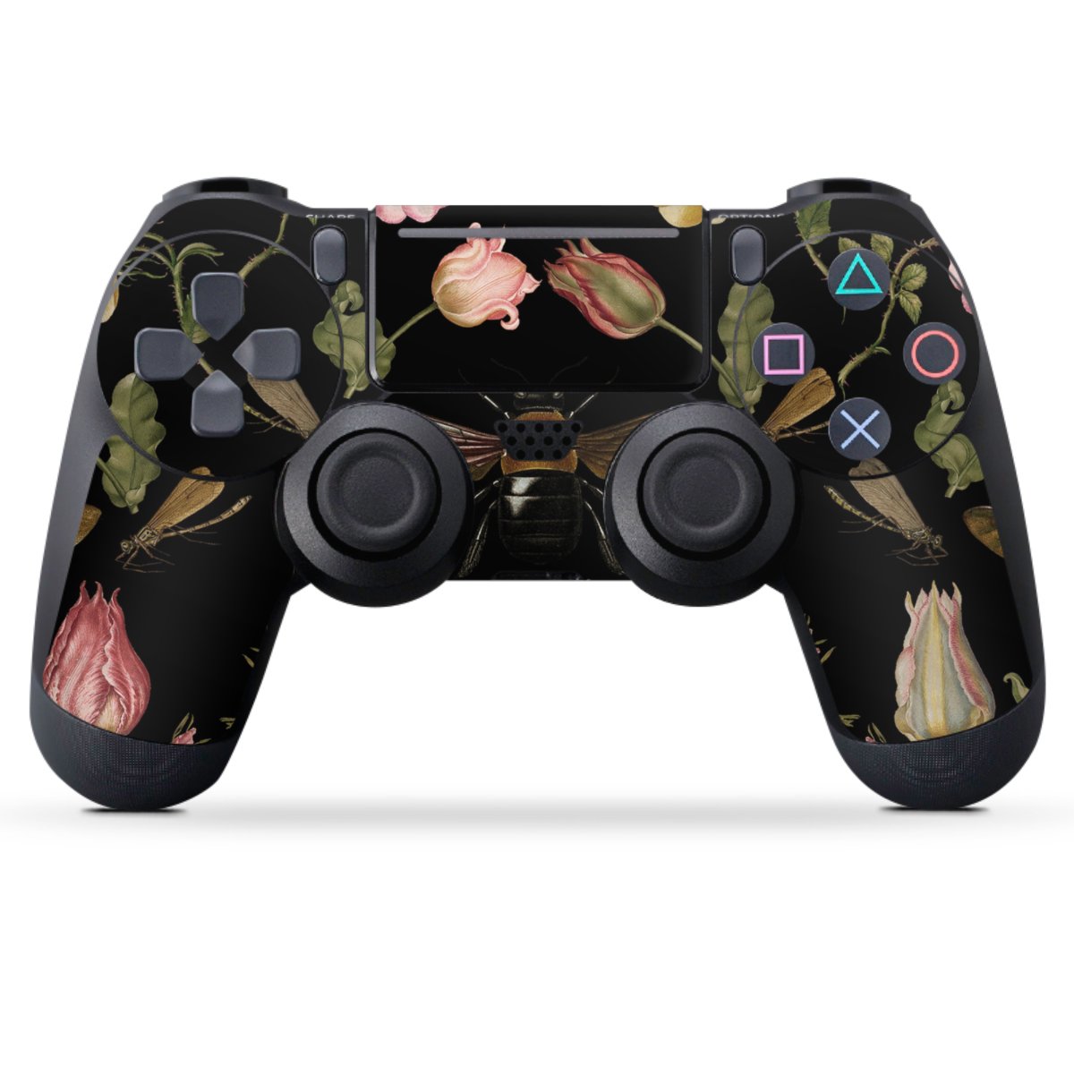 Fleurs Sauvages et Abeilles Fond Noir