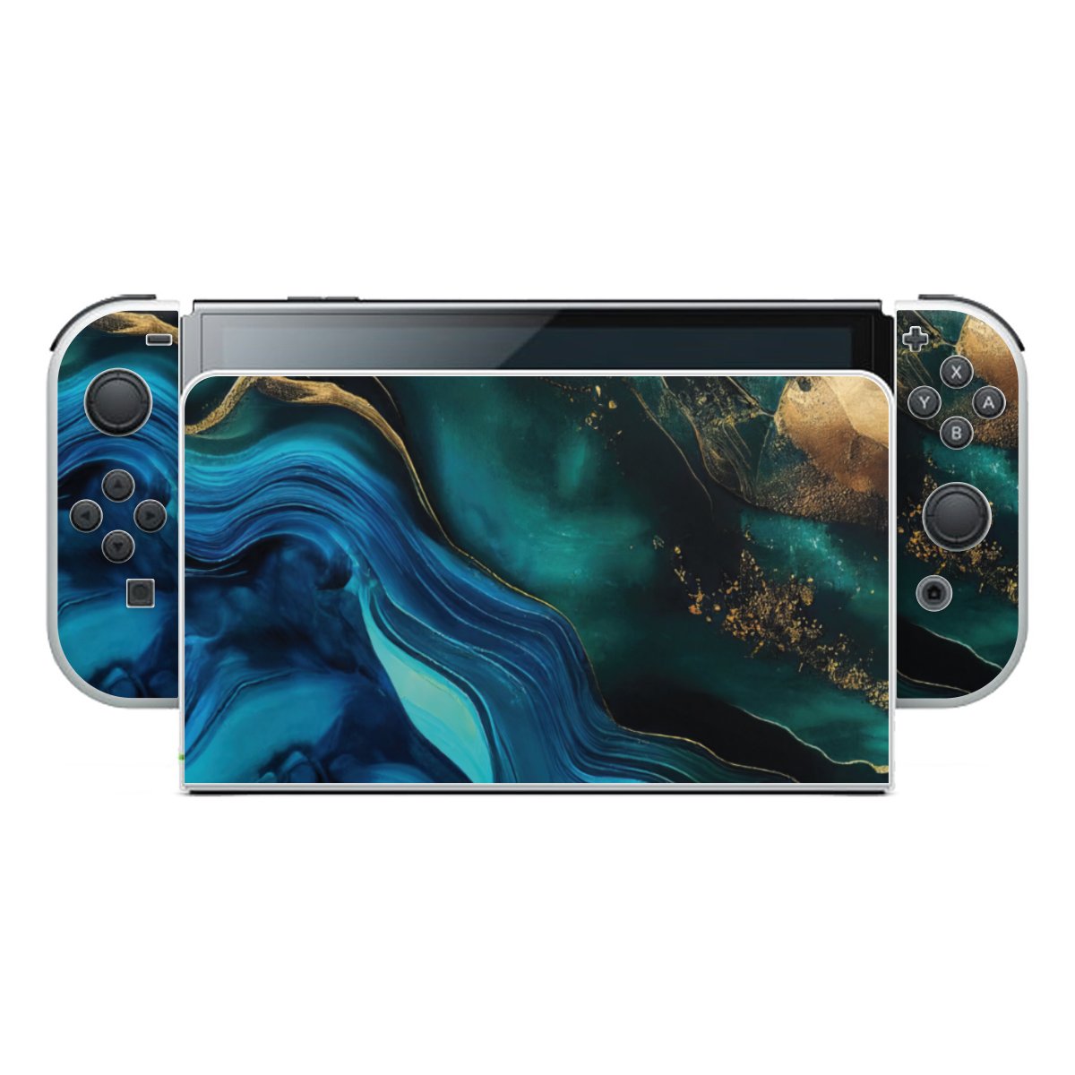 Encre bleue et dorée