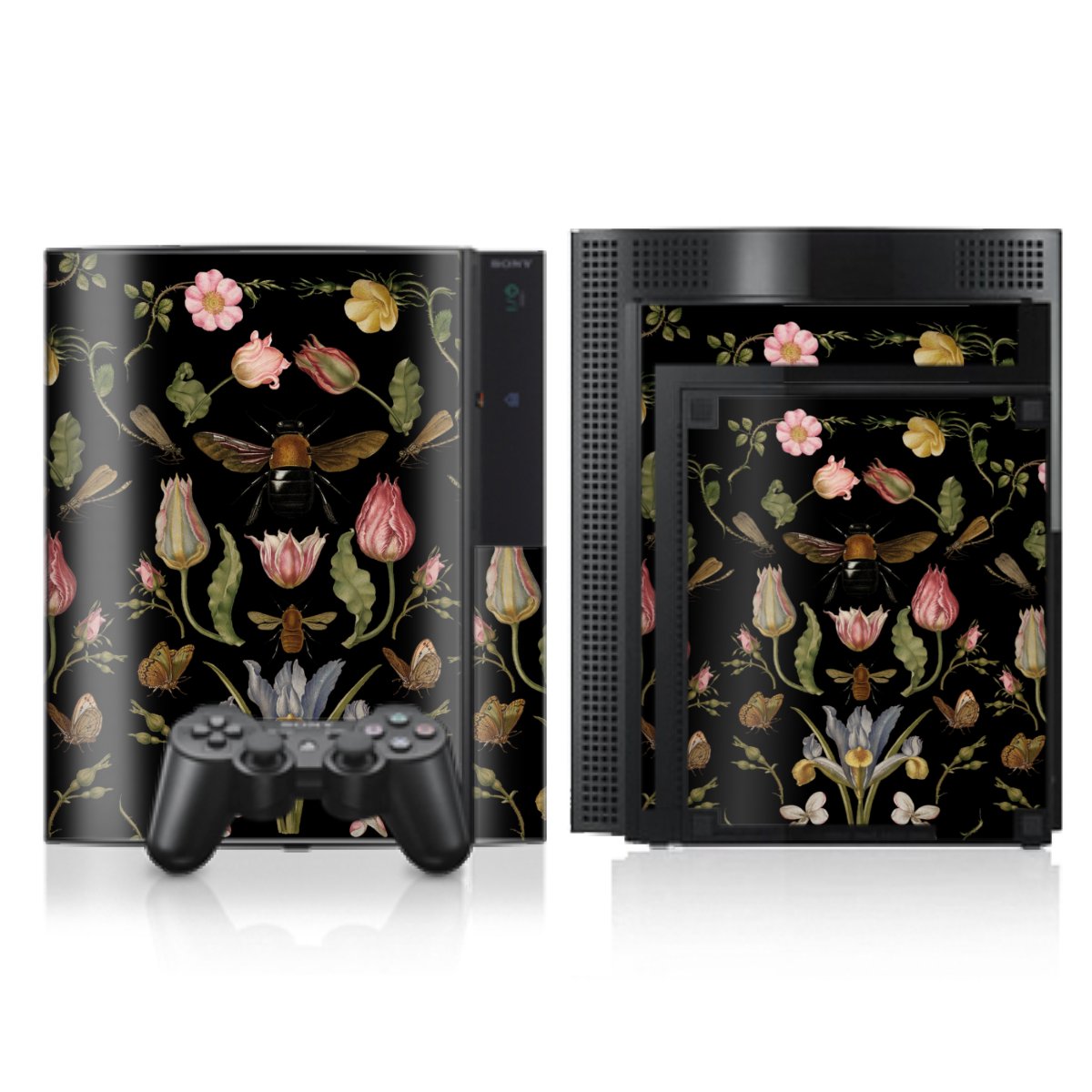 Fiori di campo e api nere