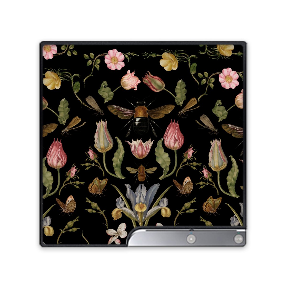 Fiori di campo e api nere