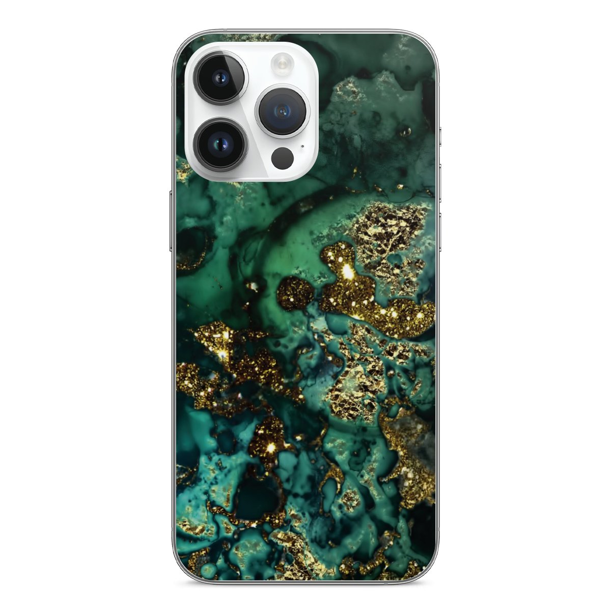 Aspetto marmorizzato ciano glitterato