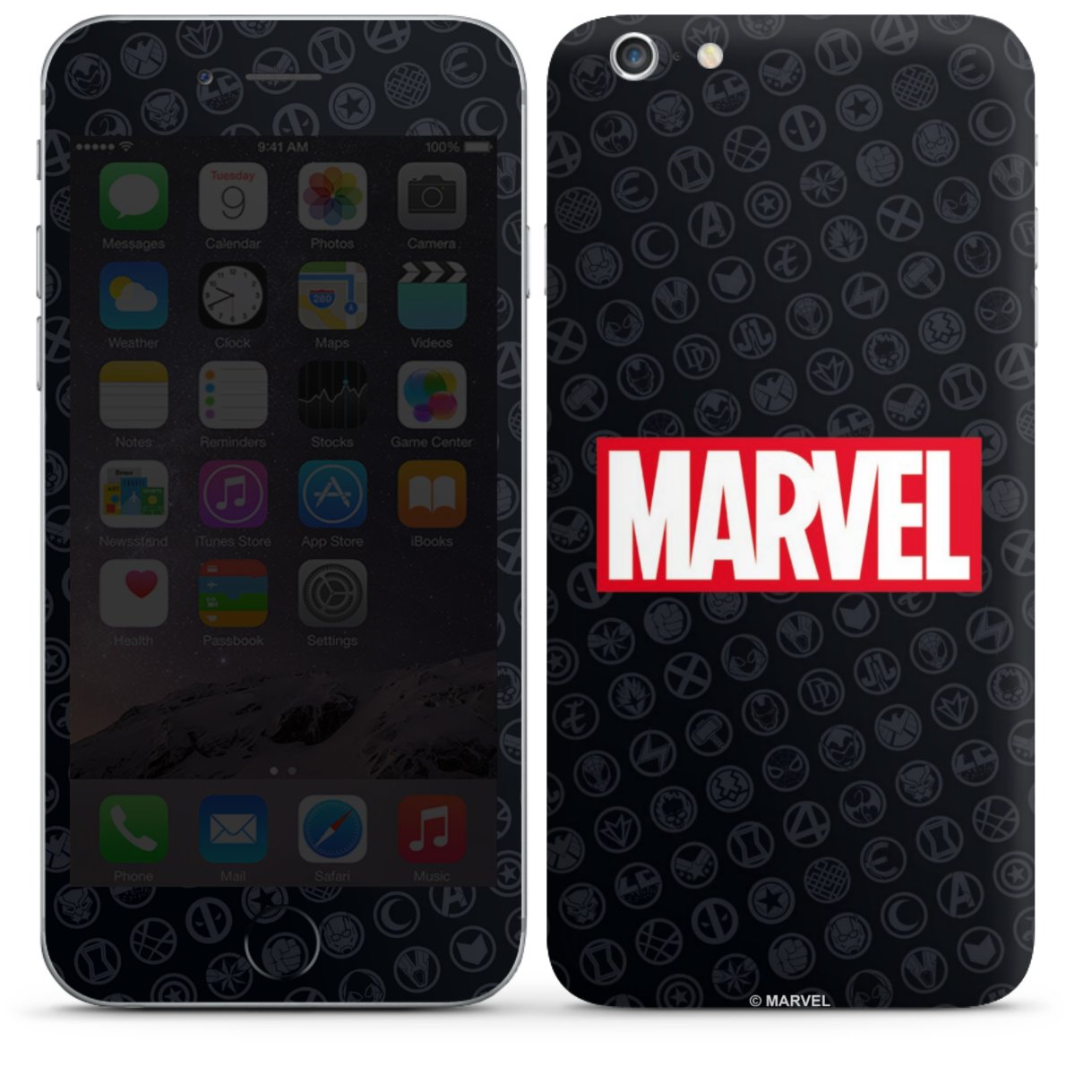 Marvel Logo Black Red 