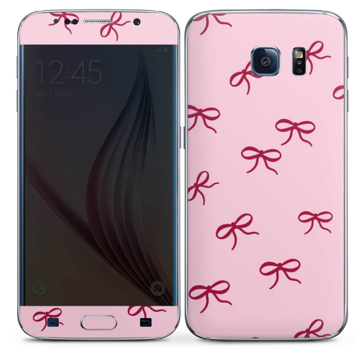 Schleifen Muster Rot Pink