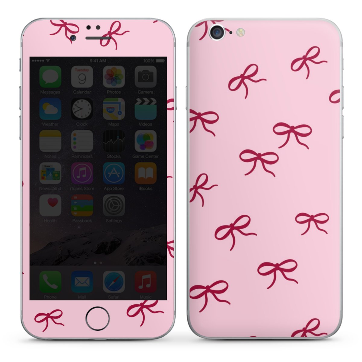 Bows Red Pink Pattern