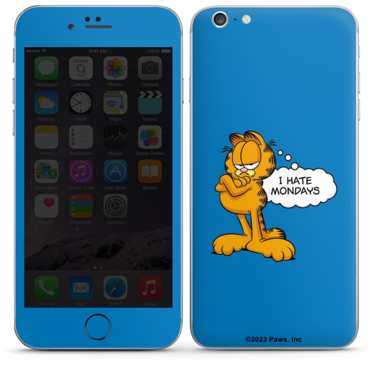 Garfield Ik haat maandagen blauw