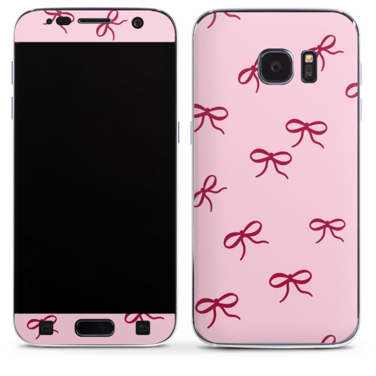 Schleifen Muster Rot Pink