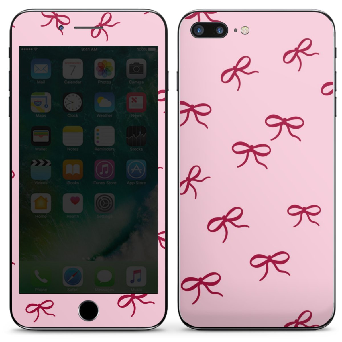 Bows Red Pink Pattern