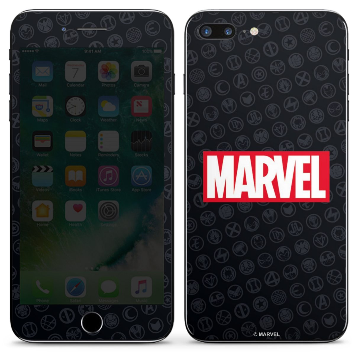 Marvel Logo Black Red 